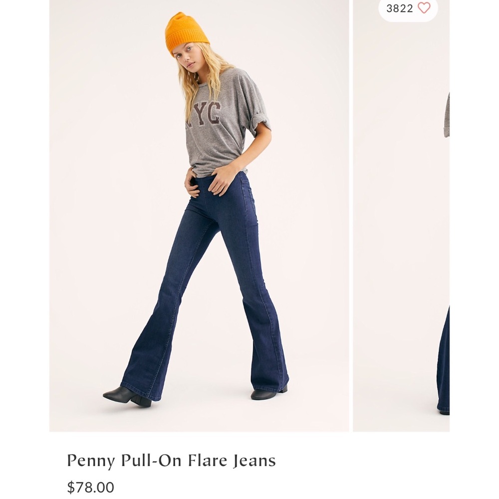 Free People Penny Pull-on Flare Jeans size 27